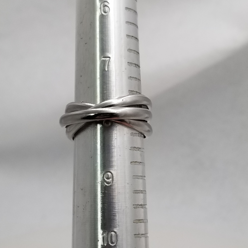 Stainless Steel Triple Rolling Ring Sz 7.75 - Picture 3 of 8